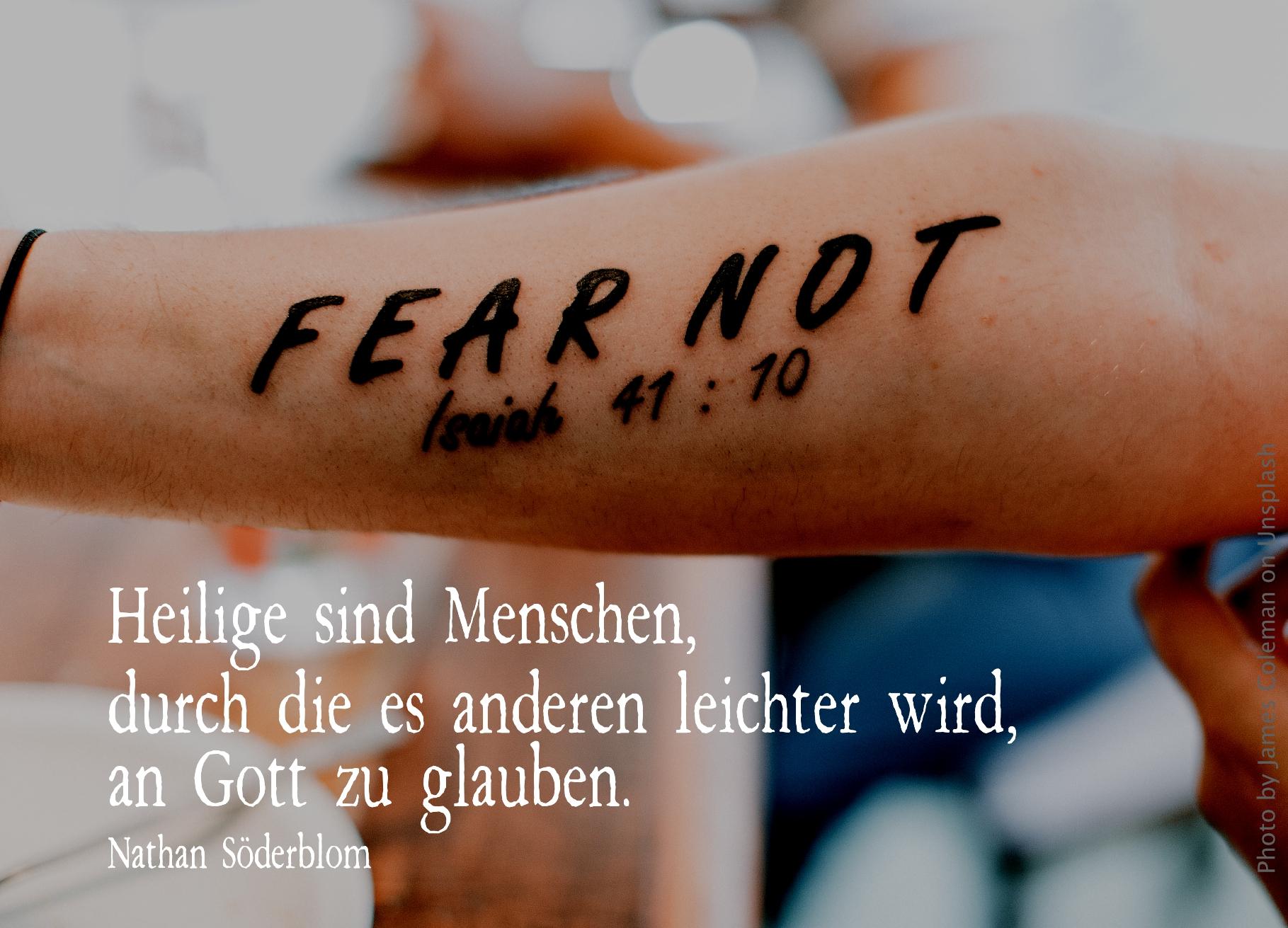 Tattoo: Fear not - Isaiah 41:10