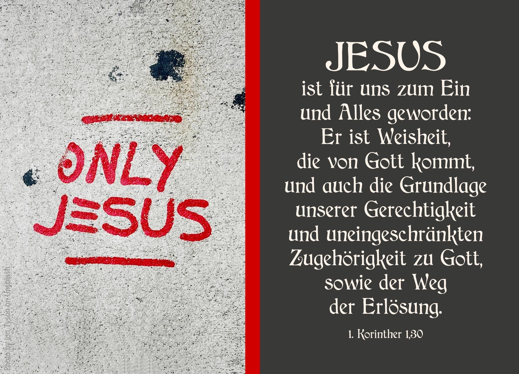 alt="schriftzug_only_jesus_erwartet_bibehoerbuch_botschaft_vom_kreuz"